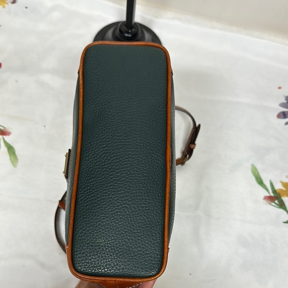 Dooney & Bourke Green and Brown Shoulder Bag with Leather Accents - Picture 7 of 16